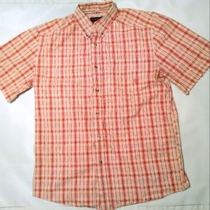 Ariat Western Men's Shirt Red Plaid S/S Pro Series Large